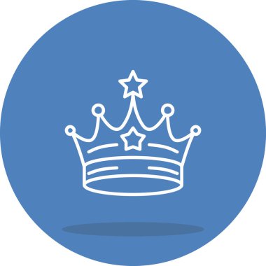 Taç satırı simgesi, vektör çizim