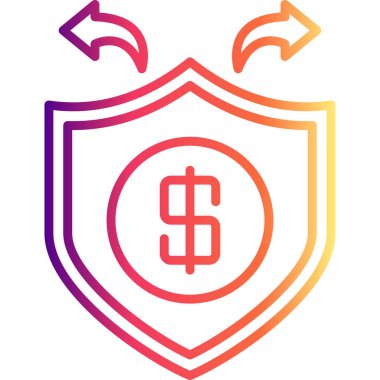 Para Geri Kalkanı Basit Simgesi