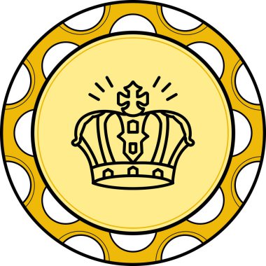 taç simgesi vektör çizimi