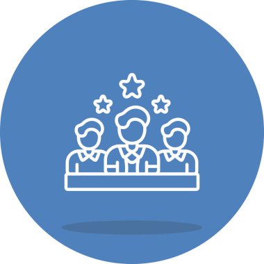 Takım Lideri Minimum Düz Kullanıcı Deneyimi Sembolü