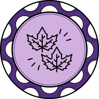 Maple mobil uygulamalar için doğrusal simge, dairesel arkaplan bırakır.