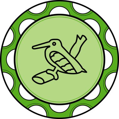 Amerikan Woodcock basit web simgesi, vektör        