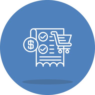 Fatura modern simgesinin vektör illüstrasyonu