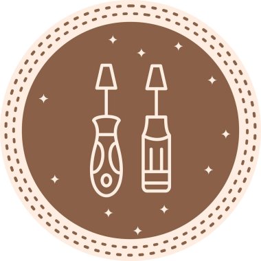 Tornavida simgesi vektör illüstrasyon tasarımı