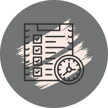 Mermi Listesi Satır Simgesi, Vektör İllüstrasyonu