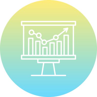 sunum web simgesi vektör illüstrasyonu