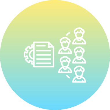 Proje Yönetimi web simgesi vektör illüstrasyonu