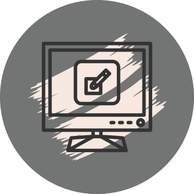 Tv Düzenleme Simgesi, Basit İllüstrasyon