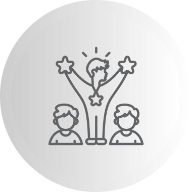 Başarı web simgesi vektör illüstrasyonu