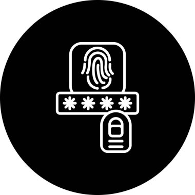 Parmak izi Çizgisi Simgesi Beyaz Arkaplanda İzole Edildi  