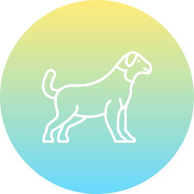 Köpek vektör simgesi, modern basit illüstrasyon