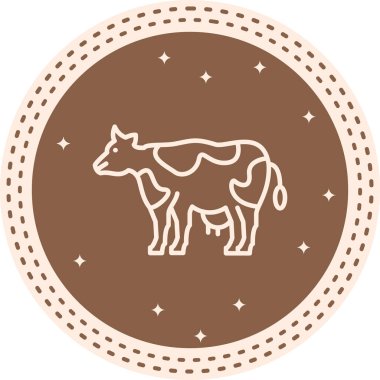 Cow web icon vector illustration