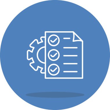 Proje Yönetimi web simgesi vektör illüstrasyonu