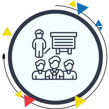 sunum web simgesi vektör illüstrasyonu