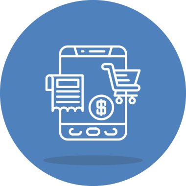 Alışveriş yapan modern simgenin vektör illüstrasyonu