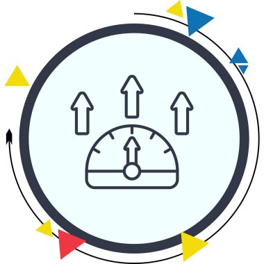 Performans web simgesi vektör illüstrasyonu