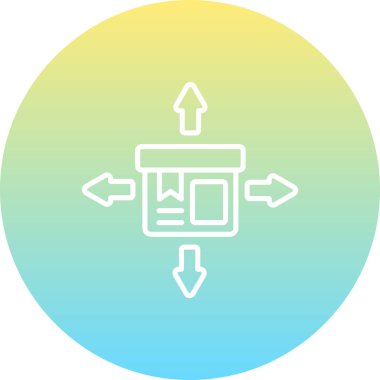 Dağıtım web simgesi vektör illüstrasyonu