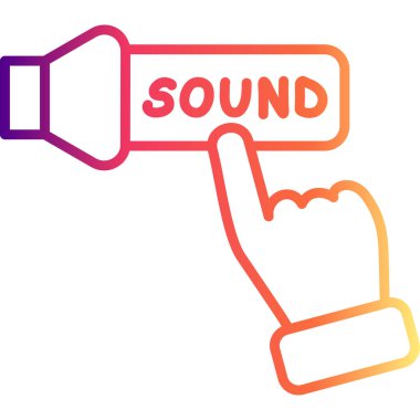 Ses web simgesi vektör illüstrasyonu