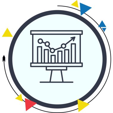 sunum web simgesi vektör illüstrasyonu