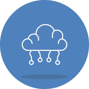 Bulut Hesaplama Stili Özel Vektör Tasarım Varlığı