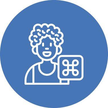 erkek avatar simgesi, vektör illüstrasyonu basit tasarım.