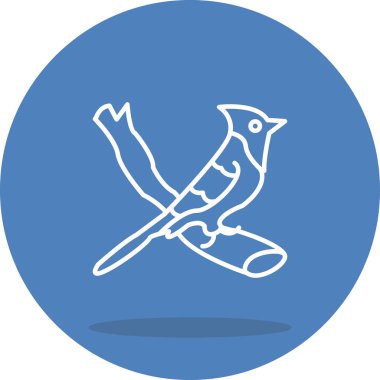 Mavi Jay simge vektör çizimi tasarımı