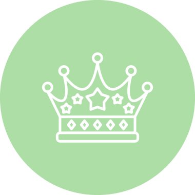 Taç satırı simgesi, vektör çizim