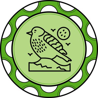 Avrupa Sığırcık ikonu vektör illüstrasyon tasarımı