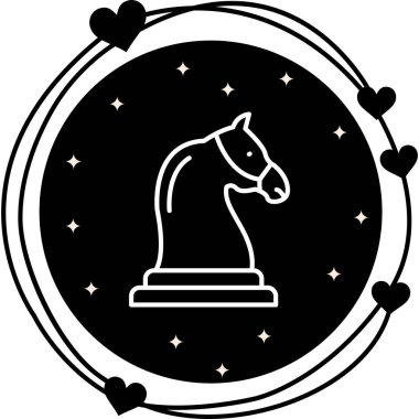 At Satrancı Yaratıcı Minimum Vektör Sanatı Özelliği