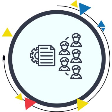 Proje Yönetimi web simgesi vektör illüstrasyonu