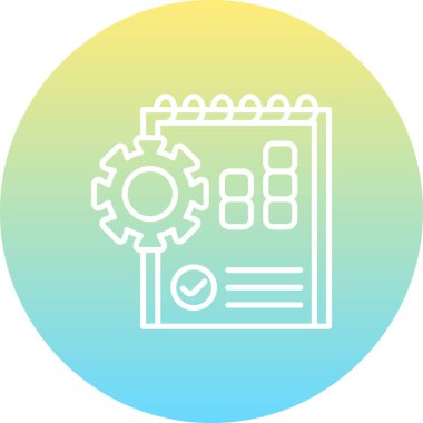 Proje Yönetimi web simgesi vektör illüstrasyonu