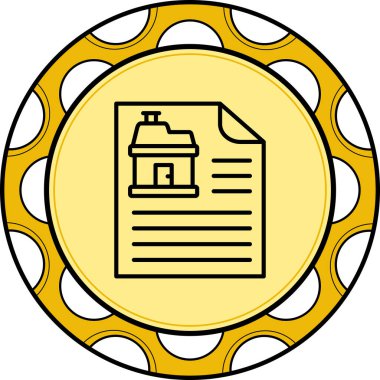 Belge Simgesi. Web Kullanımı için Basit Vektör İllüstrasyonu.