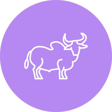 Bizon simgesi vektör çizimi