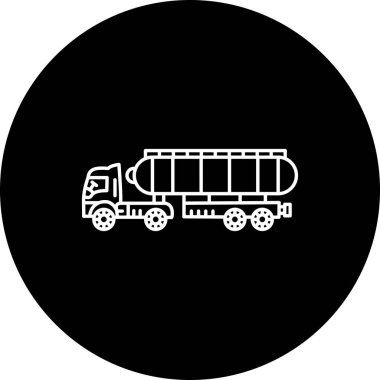 Tanker Truck Line Web Simgesi