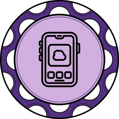 Mobil Bulut Rafineri Zarif Vektör Sanat Nesnesi