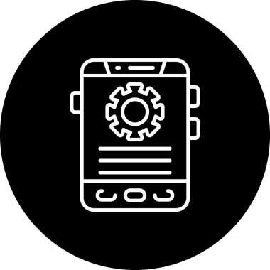 akıllı telefon simgesi, vektör illüstrasyonu basit tasarım