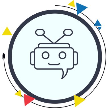 Bot simgesi, vektör illüstrasyonu basit tasarım