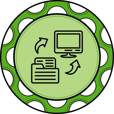 Veri Aktarımı Yüksek Kaliteli Ölçeklenebilir Vektör İllüstrasyonu