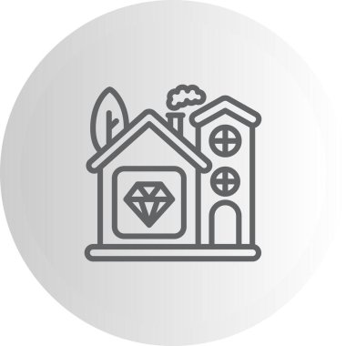 elmas satırı simgesi, vektör çizim