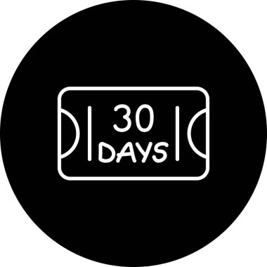 bildirim ile taşınabilir ekran 30 Gün simgesi