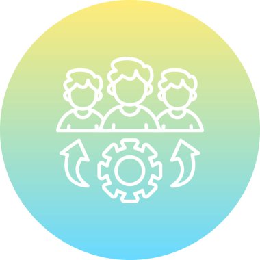 Takım Yönetimi web simgesi vektör illüstrasyonu