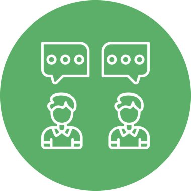 Tartışma. Web simgesi basit illüstrasyon