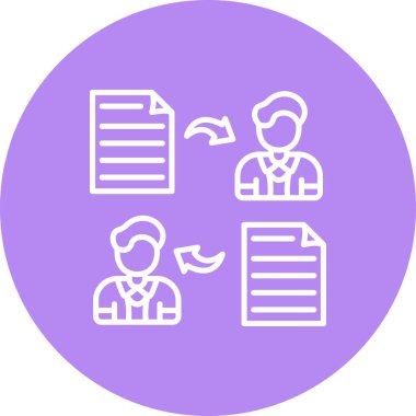 Dosya Paylaşımlı Özel Düz Vektör Düzeni