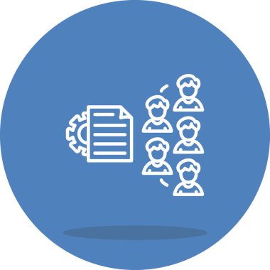 Proje Yönetimi web simgesi vektör illüstrasyonu