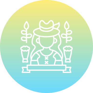 Tirol Kadını Benzersiz Web Grafiksel Çizimi