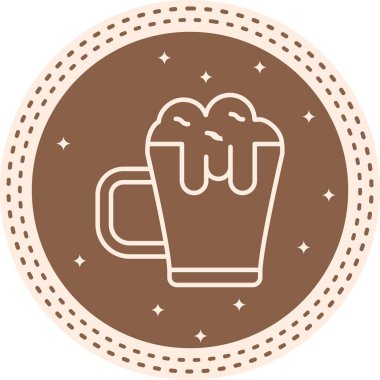 Bira kavanozu Kalın Web Grafik Çizimi