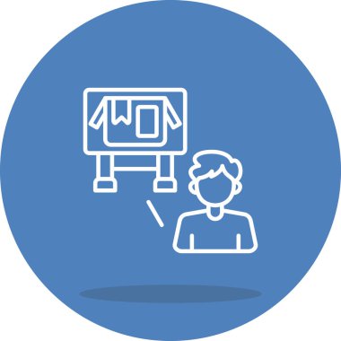 sunum web simgesi vektör illüstrasyonu