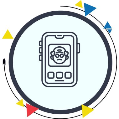 akıllı telefon simgesi, vektör illüstrasyonu basit tasarım