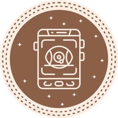 Retinal Tarama Web simgesi vektör çizimi