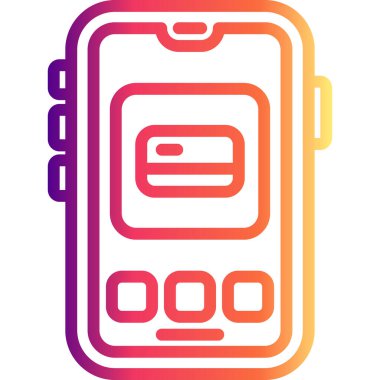 Mobil Kredi Kartı Modern Düz Tasarım Özelliği